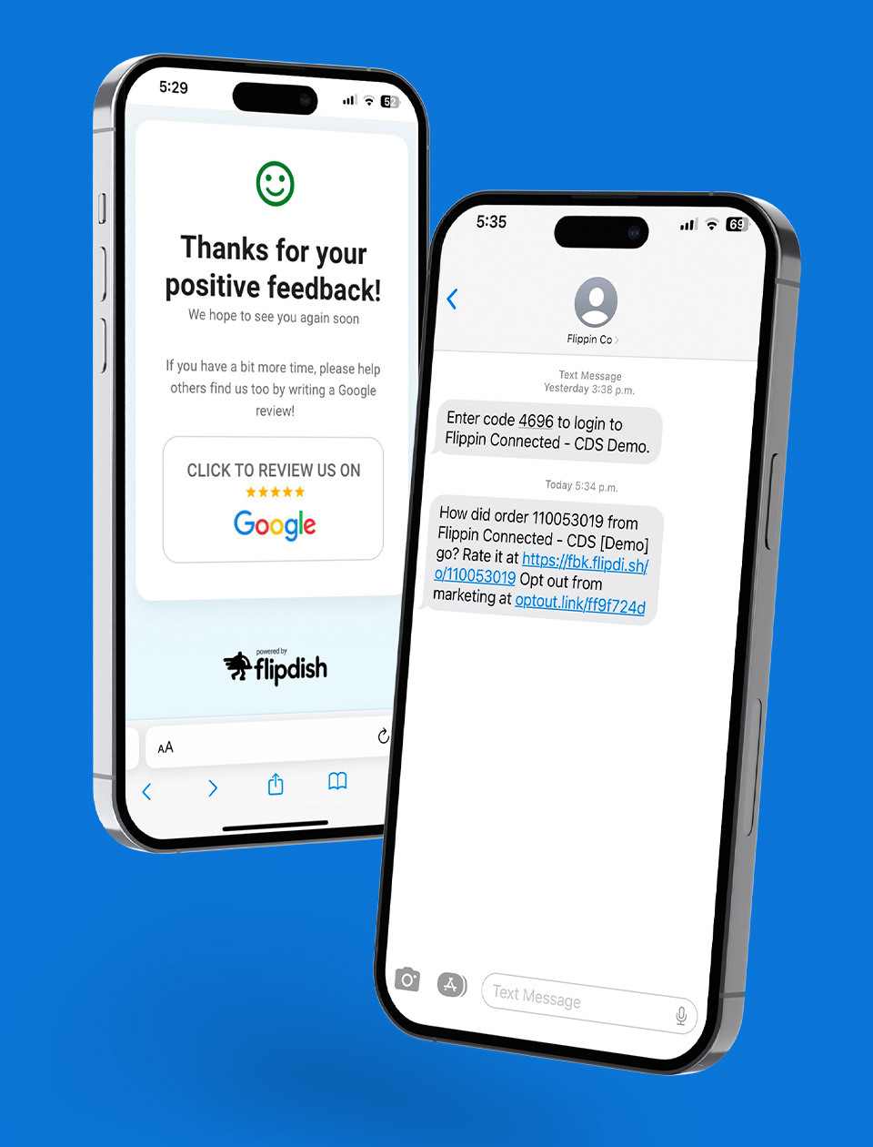 Customer feedback apps on iphones